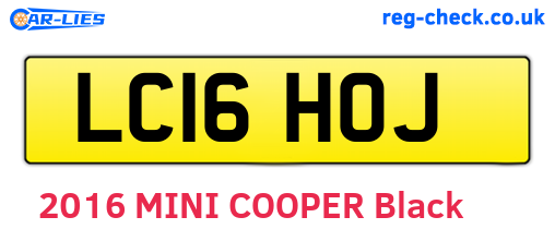 LC16HOJ are the vehicle registration plates.