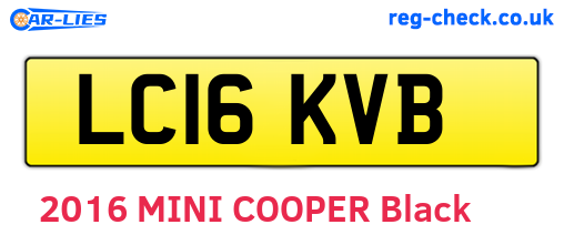 LC16KVB are the vehicle registration plates.