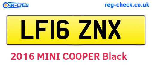 LF16ZNX are the vehicle registration plates.