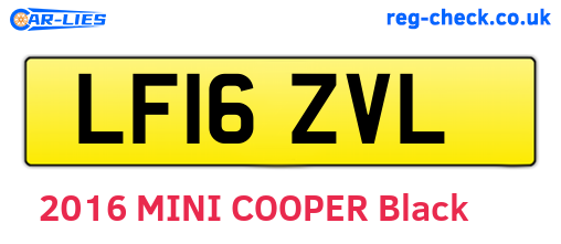 LF16ZVL are the vehicle registration plates.