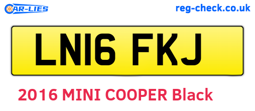 LN16FKJ are the vehicle registration plates.