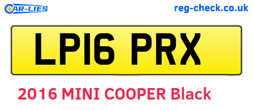 LP16PRX are the vehicle registration plates.