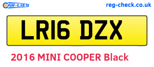 LR16DZX are the vehicle registration plates.