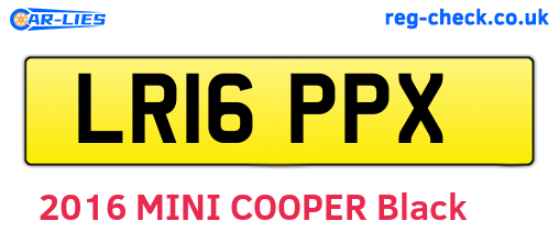 LR16PPX are the vehicle registration plates.