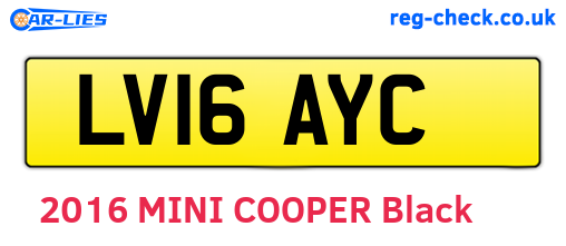 LV16AYC are the vehicle registration plates.