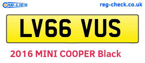 LV66VUS are the vehicle registration plates.