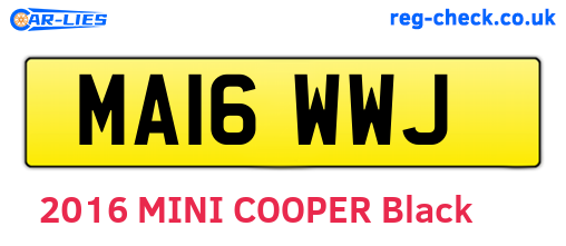 MA16WWJ are the vehicle registration plates.