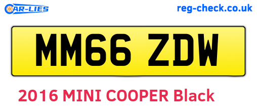 MM66ZDW are the vehicle registration plates.