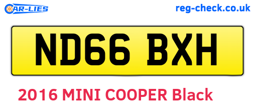ND66BXH are the vehicle registration plates.