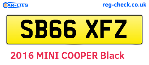 SB66XFZ are the vehicle registration plates.