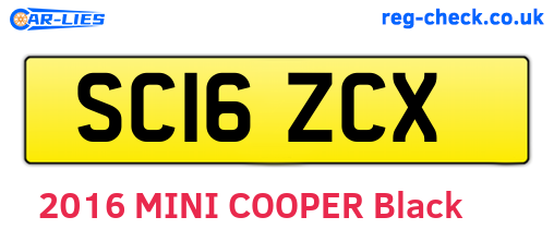 SC16ZCX are the vehicle registration plates.
