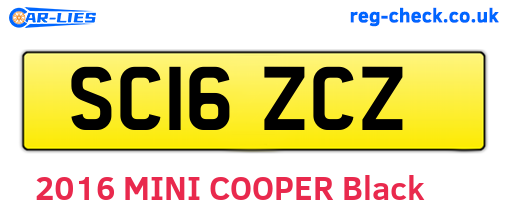 SC16ZCZ are the vehicle registration plates.