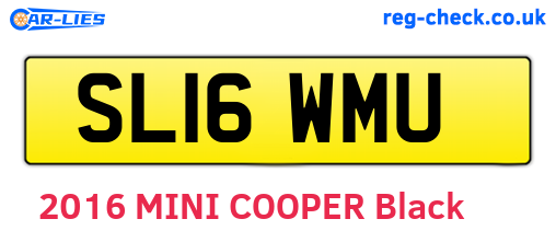 SL16WMU are the vehicle registration plates.