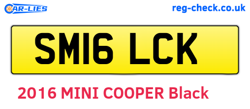 SM16LCK are the vehicle registration plates.