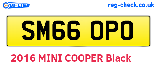 SM66OPO are the vehicle registration plates.