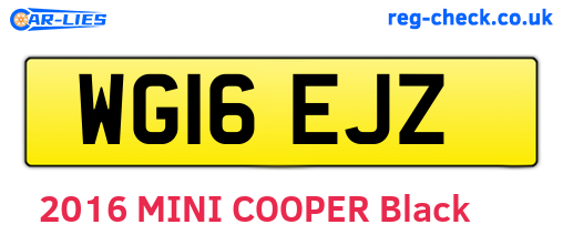 WG16EJZ are the vehicle registration plates.