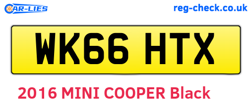 WK66HTX are the vehicle registration plates.