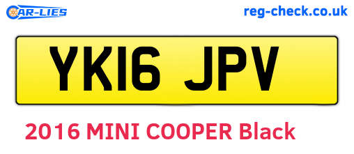 YK16JPV are the vehicle registration plates.