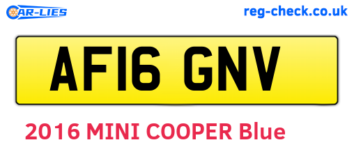 AF16GNV are the vehicle registration plates.