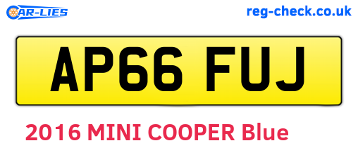 AP66FUJ are the vehicle registration plates.