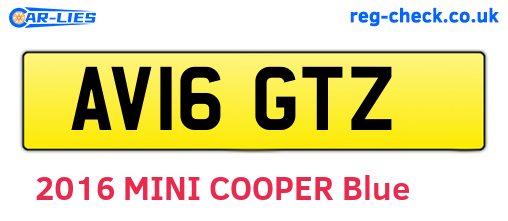 AV16GTZ are the vehicle registration plates.