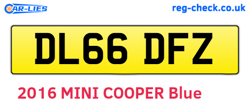DL66DFZ are the vehicle registration plates.
