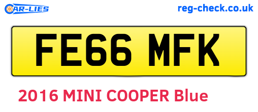 FE66MFK are the vehicle registration plates.
