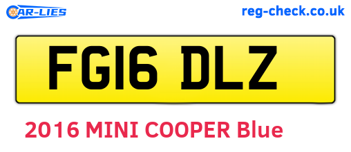 FG16DLZ are the vehicle registration plates.