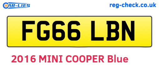 FG66LBN are the vehicle registration plates.