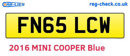 FN65LCW are the vehicle registration plates.
