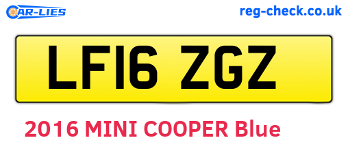 LF16ZGZ are the vehicle registration plates.