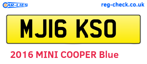 MJ16KSO are the vehicle registration plates.