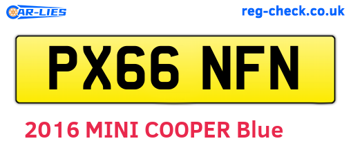 PX66NFN are the vehicle registration plates.
