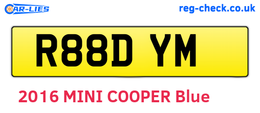 R88DYM are the vehicle registration plates.