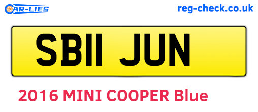 SB11JUN are the vehicle registration plates.