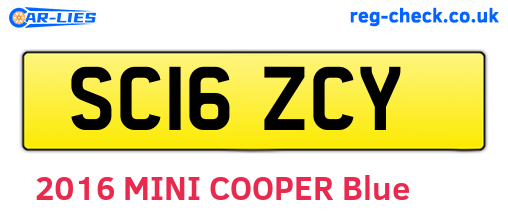 SC16ZCY are the vehicle registration plates.