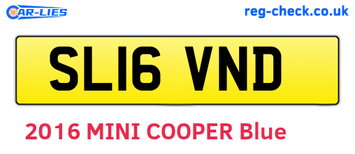 SL16VND are the vehicle registration plates.