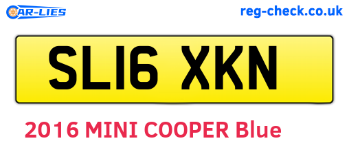 SL16XKN are the vehicle registration plates.