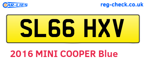 SL66HXV are the vehicle registration plates.