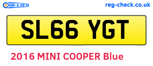 SL66YGT are the vehicle registration plates.