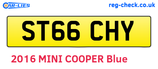 ST66CHY are the vehicle registration plates.