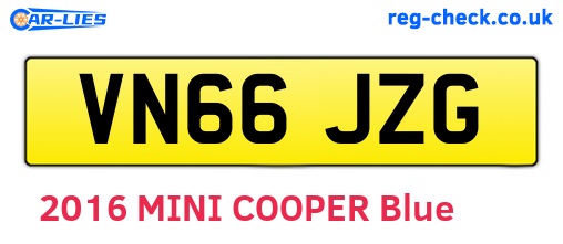 VN66JZG are the vehicle registration plates.