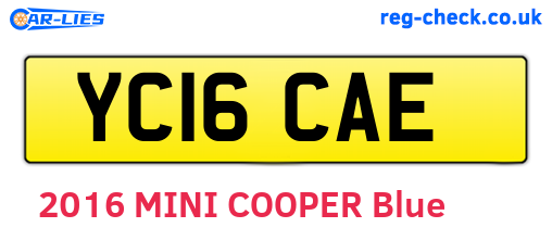 YC16CAE are the vehicle registration plates.
