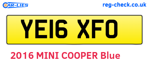 YE16XFO are the vehicle registration plates.