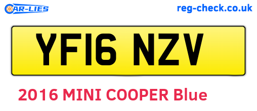 YF16NZV are the vehicle registration plates.
