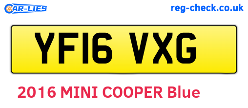 YF16VXG are the vehicle registration plates.