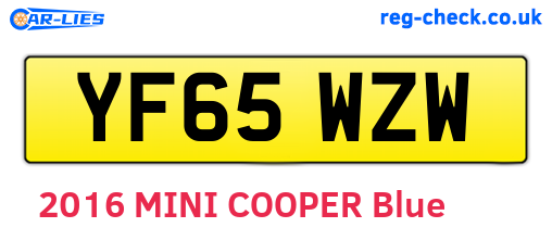 YF65WZW are the vehicle registration plates.