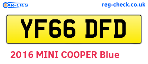 YF66DFD are the vehicle registration plates.