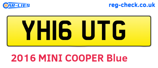 YH16UTG are the vehicle registration plates.