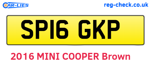 SP16GKP are the vehicle registration plates.